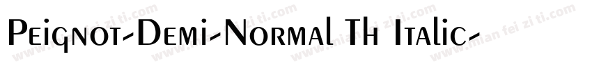 Peignot-Demi-Normal Th Italic字体转换